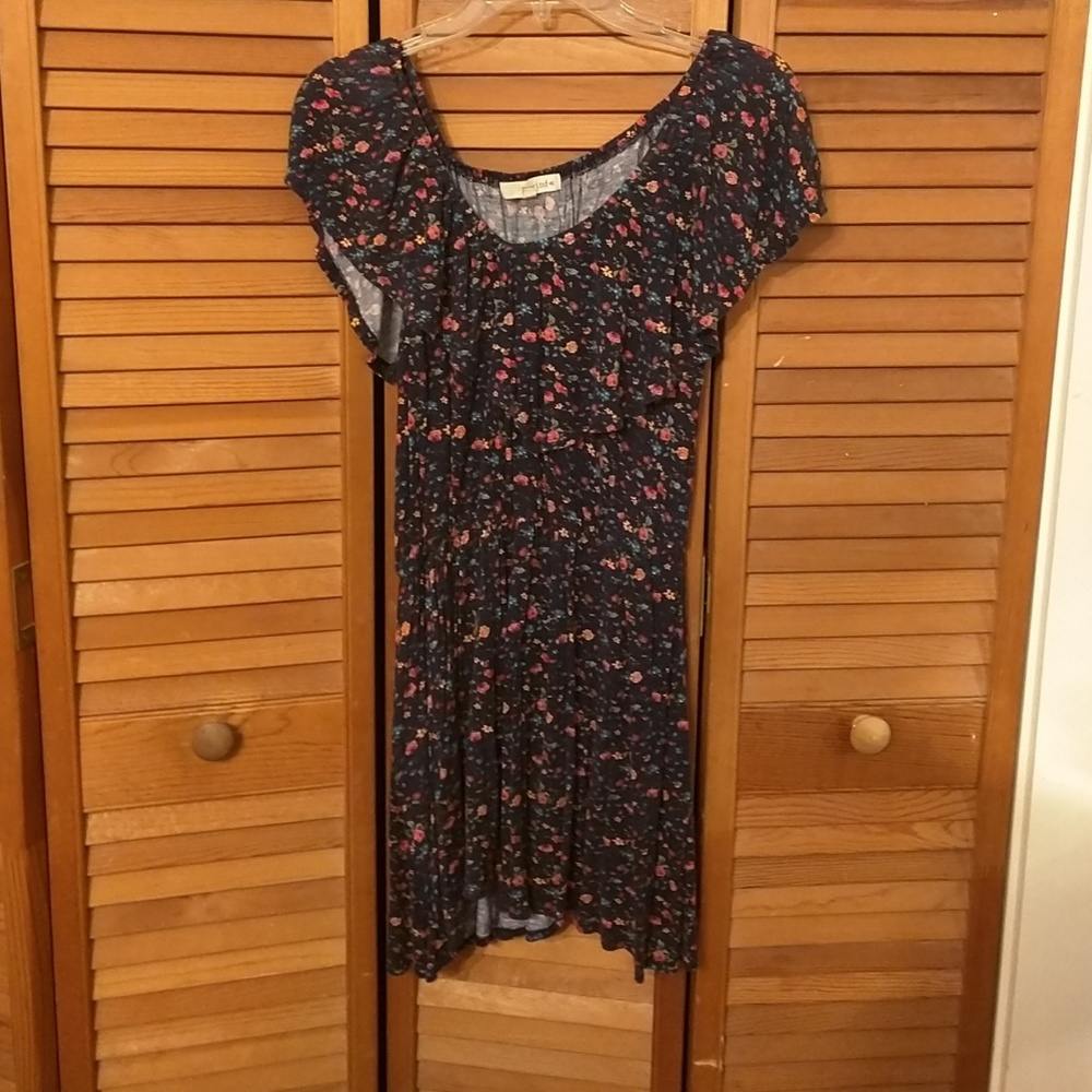 Black floral dress